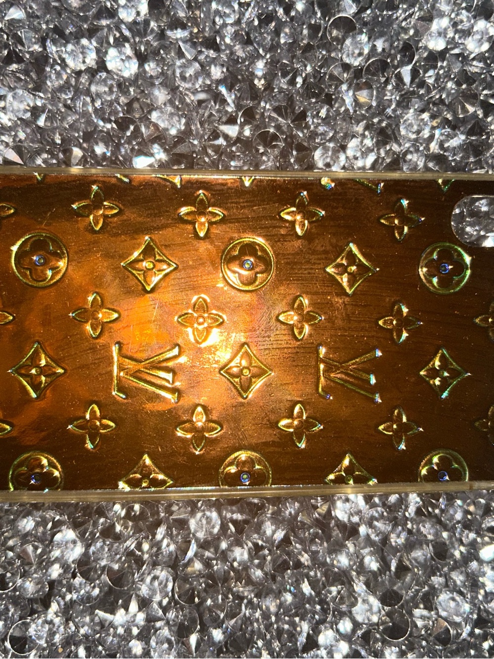 Louis Vuitton Metallic Gold Monogram Iphone Case iPhone XS Max